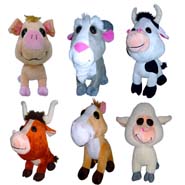 6Asst. Big Head Farm Animals