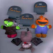 3Asst. Halloween Figures w/Key Ring