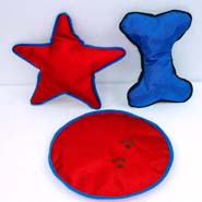 3Asst. Dog Toys w/Squeaker